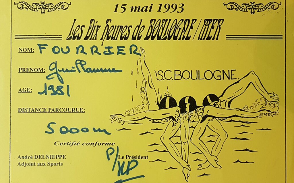 5000m swimming certificate