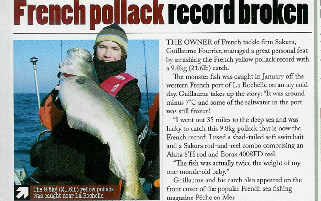 9.8 kg pollack, French record