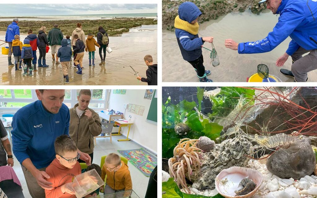 Shore fishing on the Alabaster Coast in Dieppe with autistic children