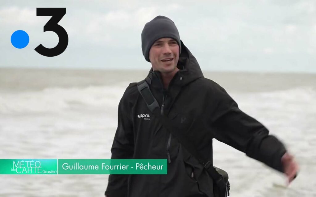 France 3's fishing segment on the Normandy coast in France