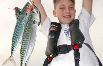 Three nice mackerels caught by this young angler