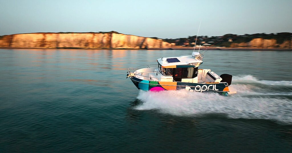 High-tech boat fully equipped for sea fishing