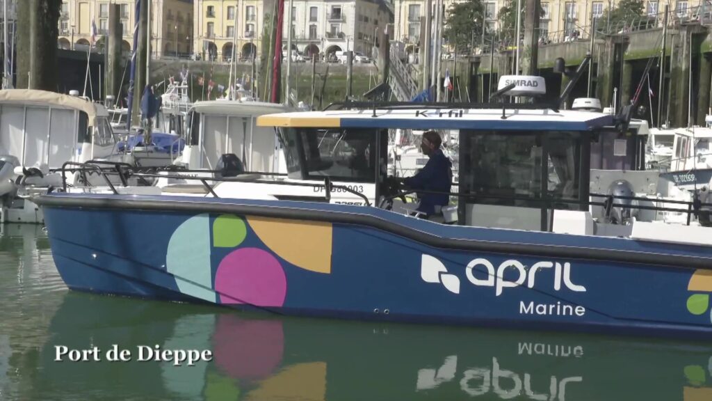 Guillaume Fourrier’s Dromeas Yacht 28 SUV in the port of Dieppe