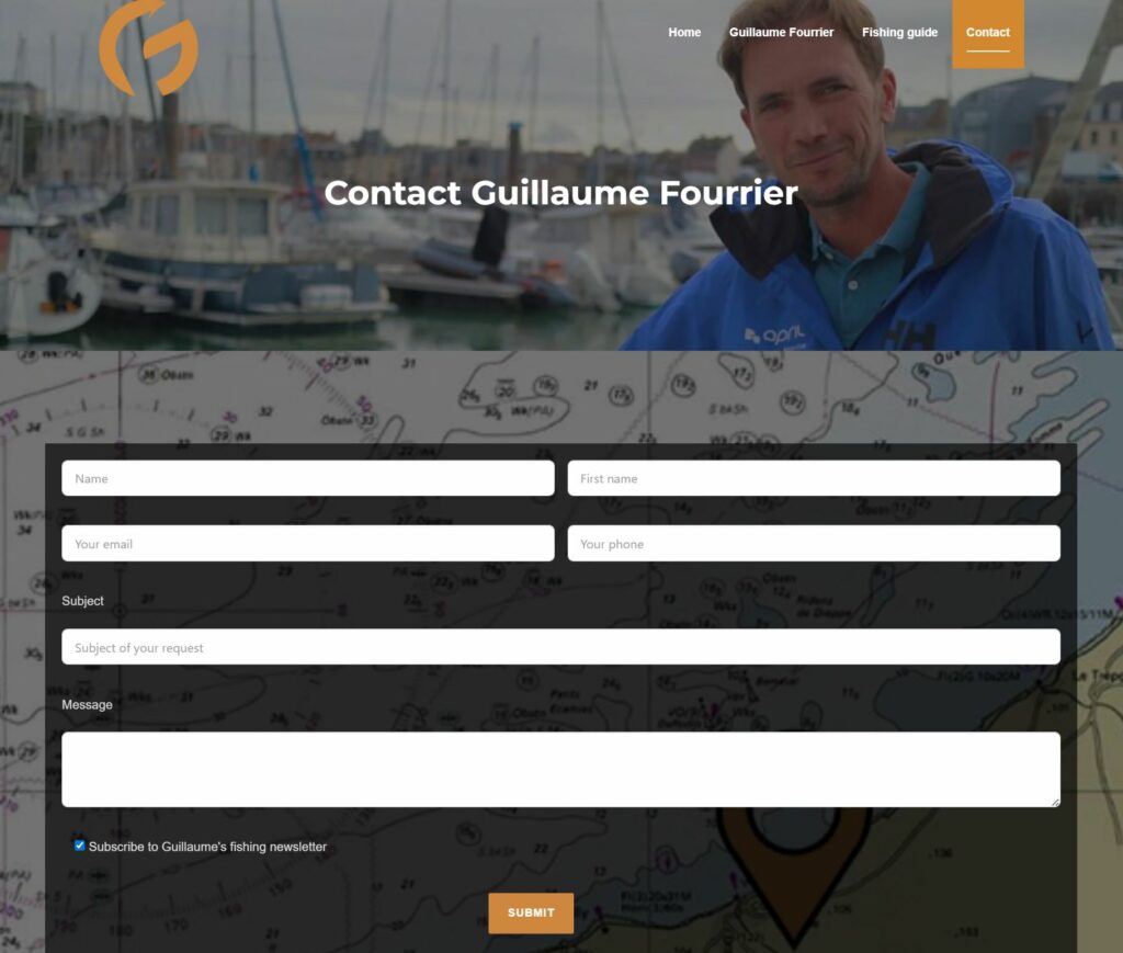 Guillaume Fourrier fishing guide contact form